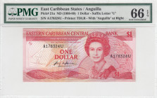 East Caribbean States, 1 Dollar, 1988/1989, UNC, p21u
PMG 66 EPQ, Queen Elizabeth II. Potrait, Central Bank, U (Anguilla)
Estimate: USD 50 - 100
