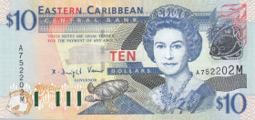 East Caribbean States, 10 Dollars, 2003, UNC, p43m
Queen Elizabeth II. Potrait
Estimate: USD 15 - 30