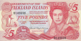 Falkland Islands, 5 Pounds, 2005, UNC, p17a
Queen Elizabeth II. Potrait, Government of The Falkland Island
Estimate: USD 20 - 40