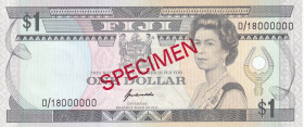 Fiji, 1 Dollar, 1993, UNC, p89s, SPECIMEN
Queen Elizabeth II. Potrait
Estimate: USD 75 - 150