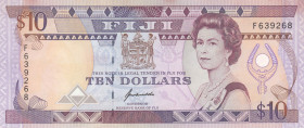 Fiji, 10 Dollars, 1989, UNC, p92a
Queen Elizabeth II. Potrait
Estimate: USD 150 - 300
