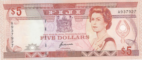 Fiji, 5 Dollars, 1992, UNC, p93a
Queen Elizabeth II. Potrait
Estimate: USD 50 - 100
