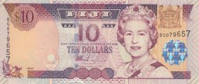 Fiji, 10 Dollars, 2002, UNC, p106a
Queen Elizabeth II. Potrait
Estimate: USD 20 - 40