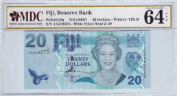 Fiji, 20 Dollars, 2007, UNC, p112a
MDC 64 GPQ, Queen Elizabeth II. Potrait
Estimate: USD 25 - 50