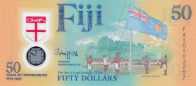 Fiji, 50 Dollars, 2020, UNC, p121
Commemorative and Polymer Banknote, Reserve Bank of Fiji
Estimate: USD 50 - 100