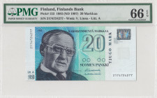 Finland, 20 Markkaa, 1997, UNC, p123
PMG 66 EPQ
Estimate: USD 30 - 60