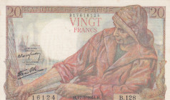 France, 20 Francs, 1944, AUNC, p100a
Staple holes
Estimate: USD 30 - 60