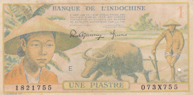 French Indo-China, 1 Piastre, 1944, AUNC(-), p74a
There is a hole, Stained
Estimate: USD 125 - 250