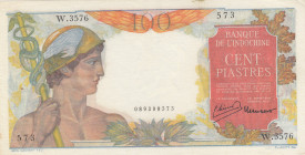 French Indo-China, 100 Piastres, 1947, AUNC, p82a
It has punch holes. Rust around staple holes
Estimate: USD 75 - 150