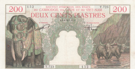 French Indo-China, 200 Piastres, 1953, XF, p109
There are holes.
Estimate: USD 400 - 800