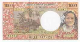 French Pacific Territories, 1.000 Francs, 1992/2013, UNC, p2I
Estimate: USD 35 - 70