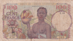 French West Africa, 100 Francs, 1945, FINE, p40
There are stains and split
Estimate: USD 40 - 80