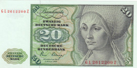Germany - Federal Republic, 20 Deutsche Mark, 1980, UNC, p32d
Deutsche Bundesbank
Estimate: USD 25 - 50