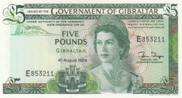 Gibraltar, 5 Pounds, 1988, UNC, p21b
Queen Elizabeth II. Potrait
Estimate: USD 25 - 50