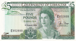 Gibraltar, 5 Pounds, 1988, UNC, p21b
Queen Elizabeth II. Potrait
Estimate: USD 30 - 60