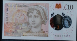 Great Britain, 10 Pounds, 2016, UNC, p395
Queen Elizabeth II portrait, Polymer banknote
Estimate: USD 20 - 40