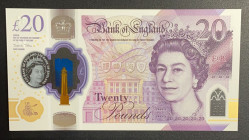 Great Britain, 20 Pounds, 2019, UNC(-), p396
Queen Elizabeth II portrait, Polymer banknote, Traces of printing machine
Estimate: USD 40 - 80
