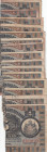 Greece, 5 Drachmai = 2 1/2 Drachmai, 1917/1918, p58, (Total 15 banknotes)
In different condition between VF and XF, Stained
Estimate: USD 20 - 40