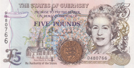 Guernsey, 5 Pounds, 1996/2008, UNC, p56c
Queen Elizabeth II. Potrait, The States of Guernsey 
Estimate: USD 20 - 40