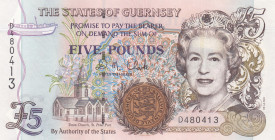 Guernsey, 5 Pounds, 1996/2008, UNC, p56c
Queen Elizabeth II. Potrait, Commemorative banknote
Estimate: USD 20 - 40