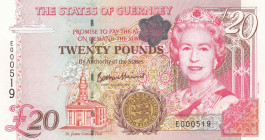 Guernsey, 20 Pounds, 1996, UNC, p58c
Queen Elizabeth II. Potrait
Estimate: USD 50 - 100