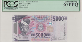 Guinea, 5.000 Francs, 2015, UNC, p49
PCGS 67 PPQ, High Condition
Estimate: USD 25 - 50