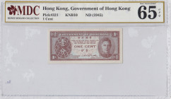 Hong Kong, 1 Cent, 1945, UNC, p321
MDC 65 GPQ
Estimate: USD 20 - 40