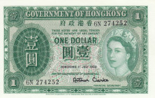 Hong Kong, 1 Dollar, 1959, UNC, p324Ab
Queen Elizabeth II. Potrait
Estimate: USD 40 - 80