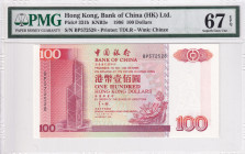 Hong Kong, 100 Dollars, 1996, UNC, p331b
PMG 67 EPQ, High condition , Bank of China
Estimate: USD 75 - 150