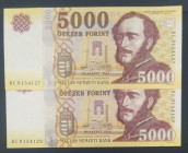 Hungary, 5.000 Forint, 2016, UNC, p205a, (Total 2 banknotes)
Estimate: USD 50 - 100
