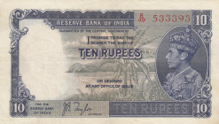 India, 10 Rupees, 1937, VF(+), p19a
Staple holes, Reserve Bank of India
Estimate: USD 60 - 120