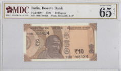 India, 10 Rupees, 2018, UNC, p109
MDC 65 GPQ
Estimate: USD 20 - 40