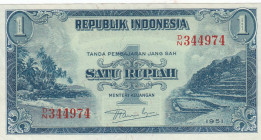 Indonesia, 1 Rupiah, 1951, UNC, p38
Corner fold
Estimate: USD 20 - 40