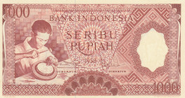 Indonesia, 1.000 Rupiah, 1958, UNC, p61
Light stained, Light handling
Estimate: USD 25 - 50
