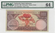 Indonesia, 100 Rupiah, 1959, UNC, p69
PMG 64
Estimate: USD 30 - 60