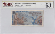 Indonesia, 2 1/2 Rupiah, 1961, UNC, p79
MDC 63
Estimate: USD 20 - 40