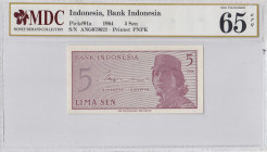 Indonesia, 5 Sen, 1964, UNC, p91a
MDC 65 GPQ
Estimate: USD 20 - 40