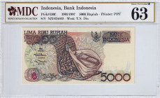 Indonesia, 5.000 Rupiah, 1992/1997, UNC, p130f
MDC 63
Estimate: USD 20 - 40