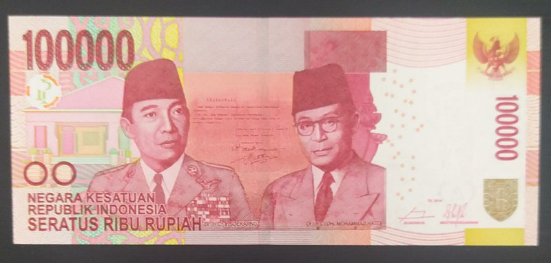 Indonesia, 100.000 Rupiah, 2014, UNC, p153A
Estimate: USD 15 - 30