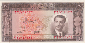 Iran, 20 Rials, 1953, AUNC(-), p60
Estimate: USD 15 - 30