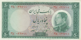Iran, 50 Rials, 1954, UNC(-), p66
Light handling, Bank Melli Iran
Estimate: USD 20 - 40