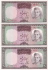 Iran, 20 Rials, 1969, p84, (Total 3 banknotes)
UNC(2); UNC(-)(1)
Estimate: USD 25 - 50