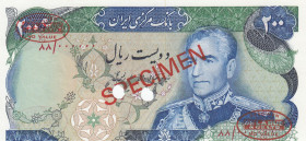Iran, 200 Rials, 1974/1979, UNC(-), p103s, SPECIMEN
Estimate: USD 150 - 300