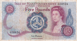 Isle of Man, 5 Pounds, 1972, VF, p30a
Queen Elizabeth II. Potrait
Estimate: USD 50 - 100