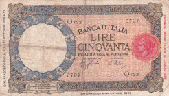 Italy, 50 Lire, 1936, FINE, p54b
There are large tears, Split, stains
Estimate: USD 20 - 40