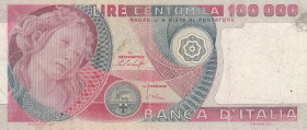 Italy, 100.000 Lire, 1978, FINE(+), p108a
There are large rips and stains.
Estimate: USD 30 - 60
