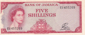 Jamaica, 5 Shillings, 1964, XF, p51A
Queen Elizabeth II. Potrait
Estimate: USD 35 - 70