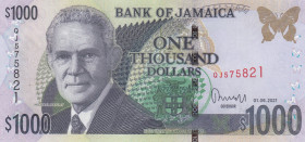Jamaica, 1.000 Dollars, 2021, UNC, p86
Estimate: USD 20 - 40