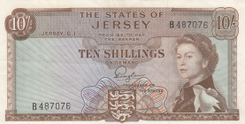 Jersey, 10 Shillings, 1963, VF(+), p7a
Queen Elizabeth II. Potrait
Estimate: USD 20 - 40