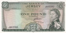 Jersey, 1 Pound, 1963, XF(-), p8b
Queen Elizabeth II. Potrait
Estimate: USD 25 - 50